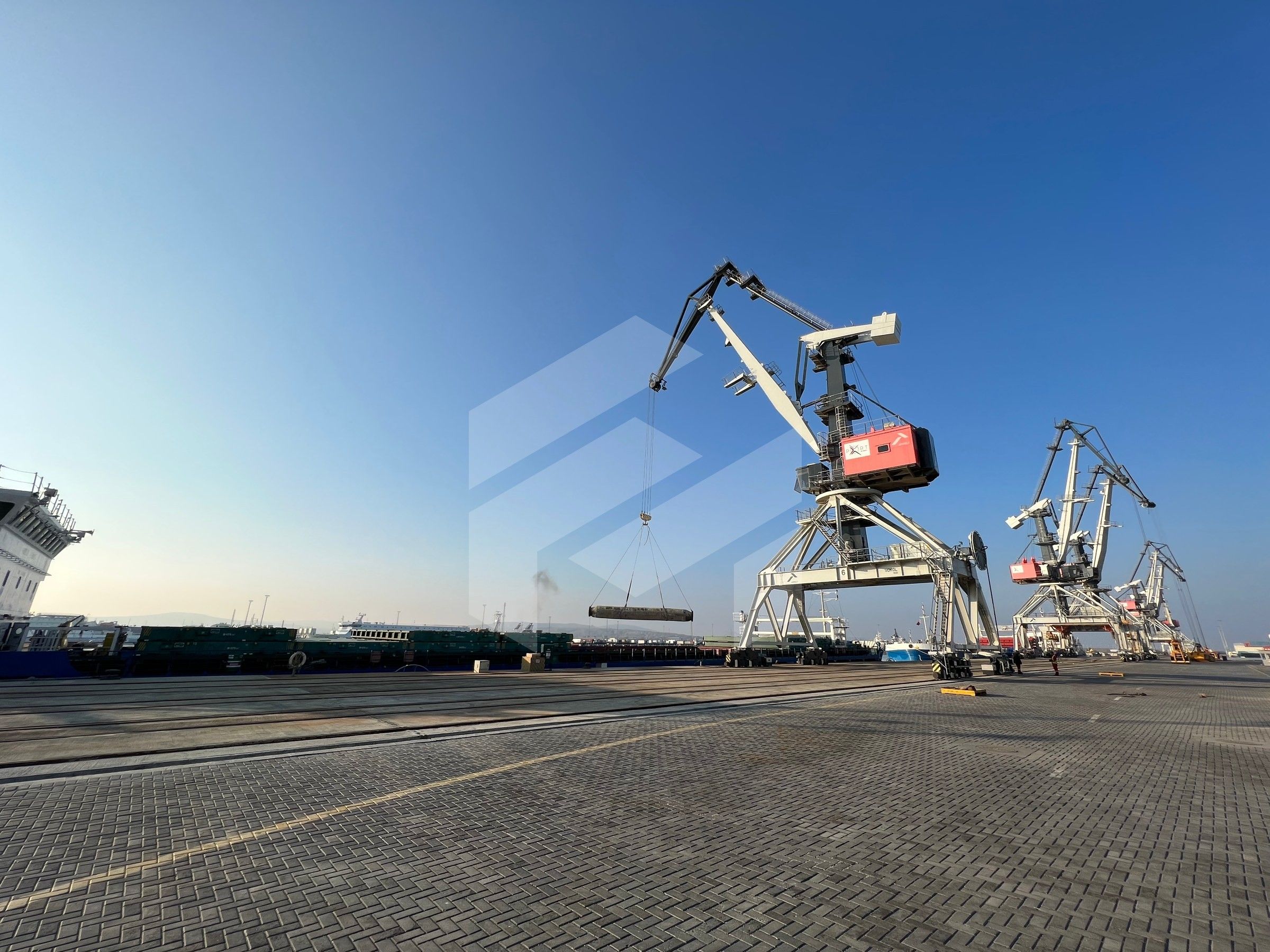 Port cranes on the quay